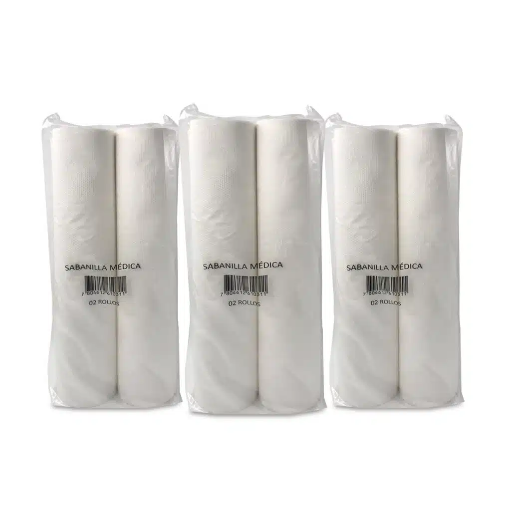 Sabanilla clínica papel gofrado prepicado - 6 rollos de 48 metros