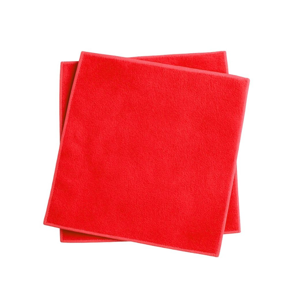 Paño microfibra rojo 30 cm x 30 cm - Pack de 5 unidades