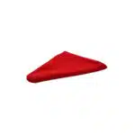 red fabric, folded triangle, bright color