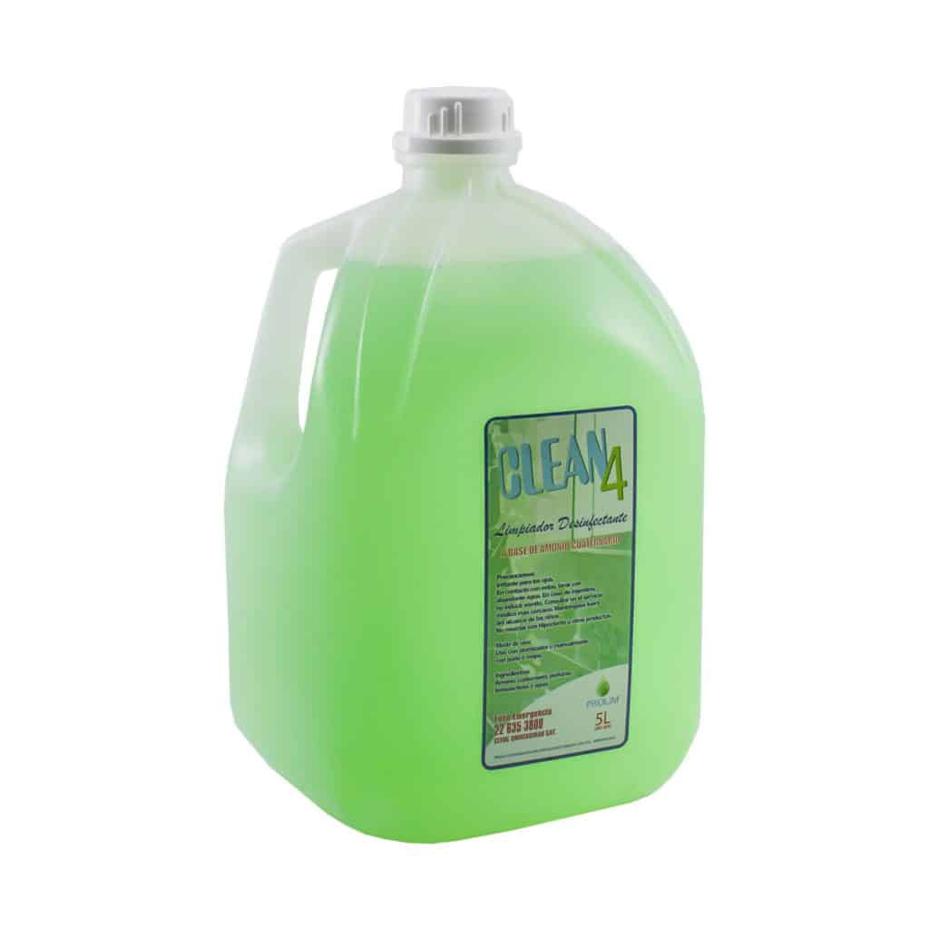 Bidón de desinfectante de amonio cuaternario Clean 4 de 5 litros