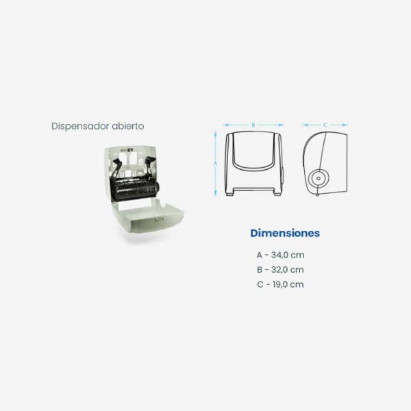 Dispensador de toallas en rollo con autocorte - Imagen 4