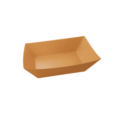Bandeja rectangular kraft impermeable tamaño mediano 250 unidades