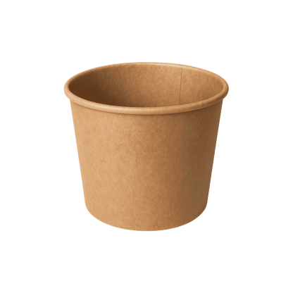 25 potes de cartón kraft impermeable de 350 cc (12 Oz)