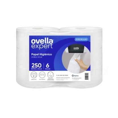 papel higienico formato jumbo 250 metros doble hoja ovella comcer