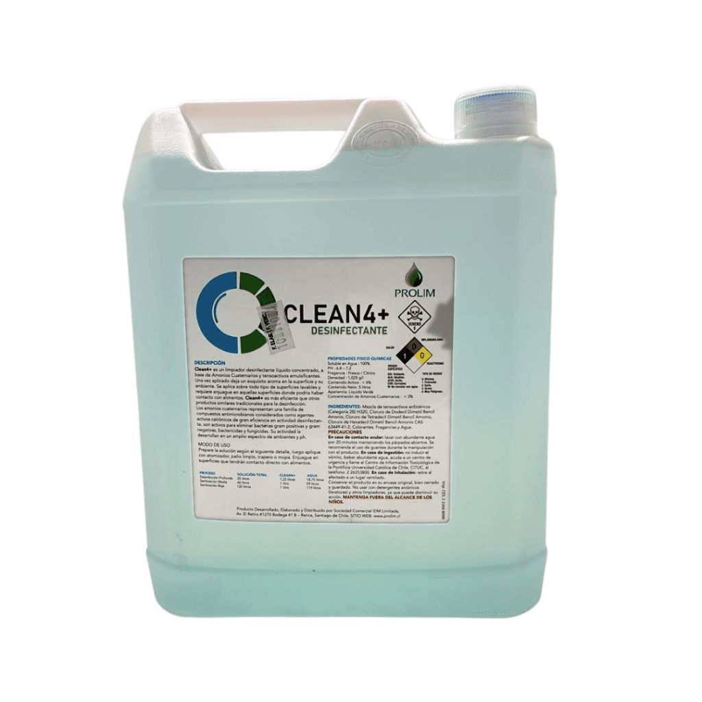 Desinfectante amonio cuaternario Clean - Bidón de 5 litros