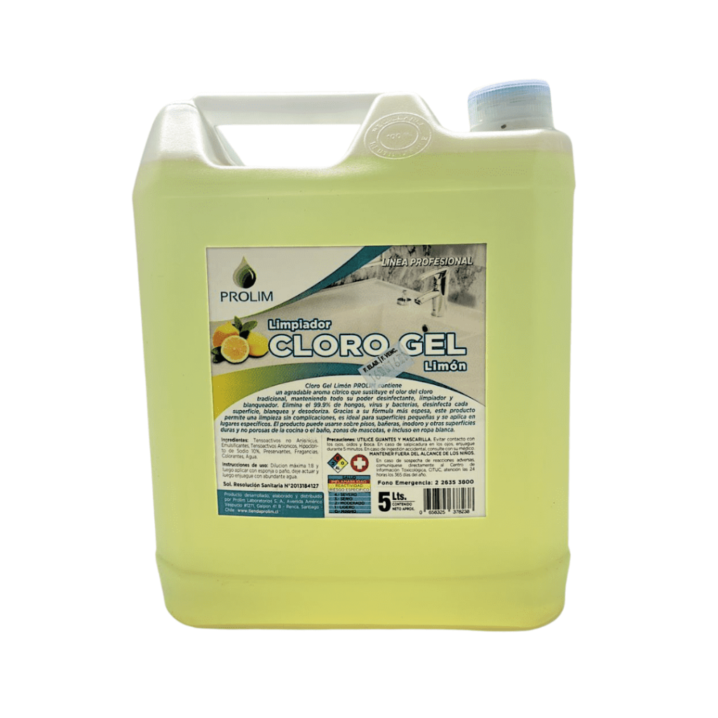 Cloro gel limón - Bidón de 5 litros