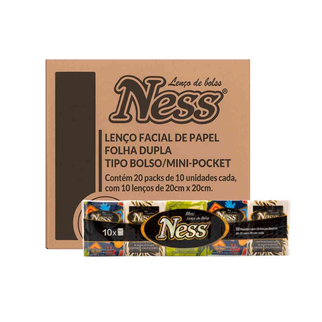 Pañuelos faciales Ness - Caja de 20 unidades