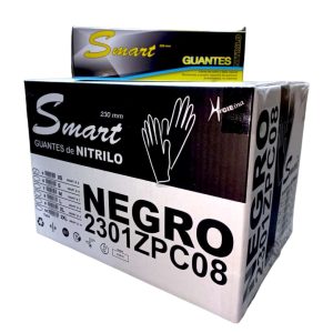 GUANTES DE NITRILO NEGRO  TALLA M CAJA DE 100 UNI