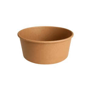 Plato bowl cartón kraft impermeable 750 cc - Pack de 50 unidades