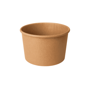 Potes de cartón kraft impermeable 240 cc (8 oz) - Pack de 25 unidades