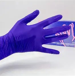 GUANTES DE NITRILO AZUL TALLA M CAJA DE 100 UNI - Imagen 2